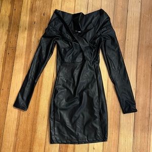 NWT Fashion Nova Almost Everyday Faux Leather dress